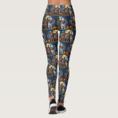 Chesapeake Bay Terrier Pompoen Halloween Grappig Leggings (Achterkant)
