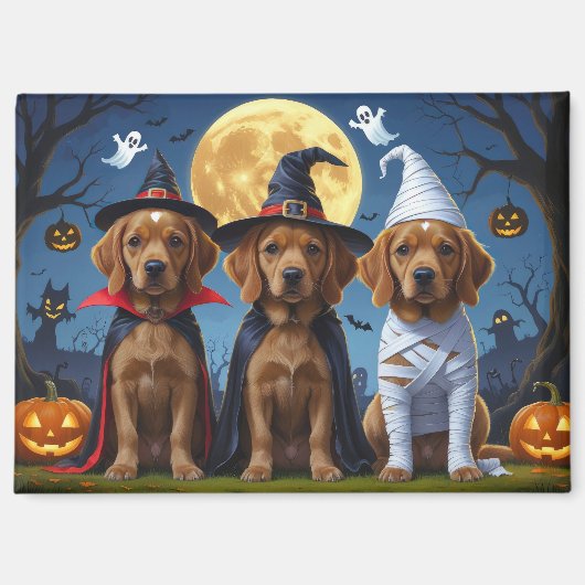 Chesapeake Bay Terrier Pompoen Halloween Grappig Magneet (Voorkant)