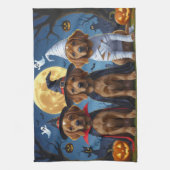 Chesapeake Bay Terrier Pompoen Halloween Grappig Theedoek (Verticaal)