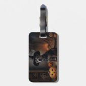 Chesapeake Bay Terrier pompoenen Halloween eng Bagagelabel (Achterkant verticaal)