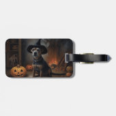 Chesapeake Bay Terrier pompoenen Halloween eng Bagagelabel (Achterkant horizontaal)