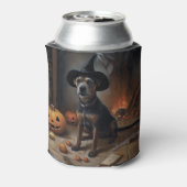 Chesapeake Bay Terrier pompoenen Halloween eng Blikjeskoeler (Blikje Achterkant)