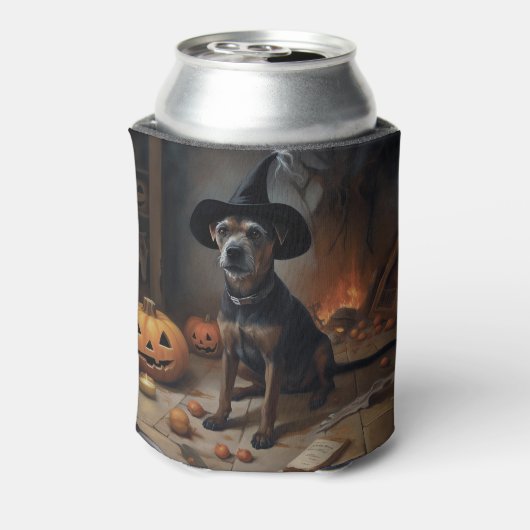 Chesapeake Bay Terrier pompoenen Halloween eng Blikjeskoeler (Blikje Achterkant)