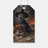 Chesapeake Bay Terrier pompoenen Halloween eng Cadeaulabel (Achterkant)