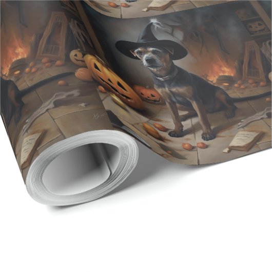 Chesapeake Bay Terrier pompoenen Halloween eng Cadeaupapier (Rol Hoek)