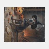 Chesapeake Bay Terrier pompoenen Halloween eng Fleece Deken (Voorkant (Horizontaal))