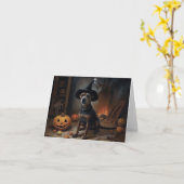 Chesapeake Bay Terrier pompoenen Halloween eng Kaart (Gele Bloem)