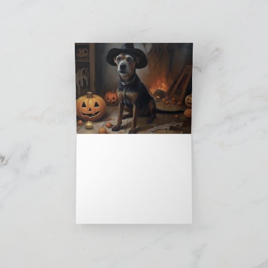 Chesapeake Bay Terrier pompoenen Halloween eng Kaart (Binnen)