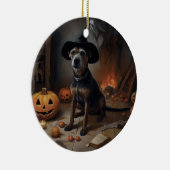 Chesapeake Bay Terrier pompoenen Halloween eng Keramisch Ornament (Rechts)