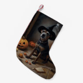 Chesapeake Bay Terrier pompoenen Halloween eng Kleine Kerstsok (Voorkant (Hangend))