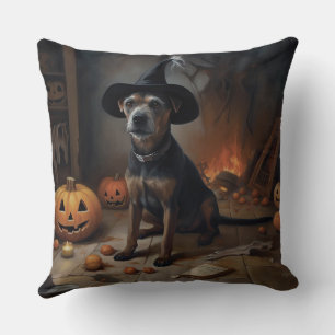 Chesapeake Bay Terrier pompoenen Halloween eng Kussen