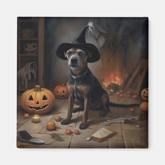 Chesapeake Bay Terrier pompoenen Halloween eng Magneet (Voorkant)
