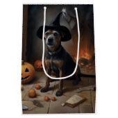 Chesapeake Bay Terrier pompoenen Halloween eng Medium Cadeauzakje (Achterkant)