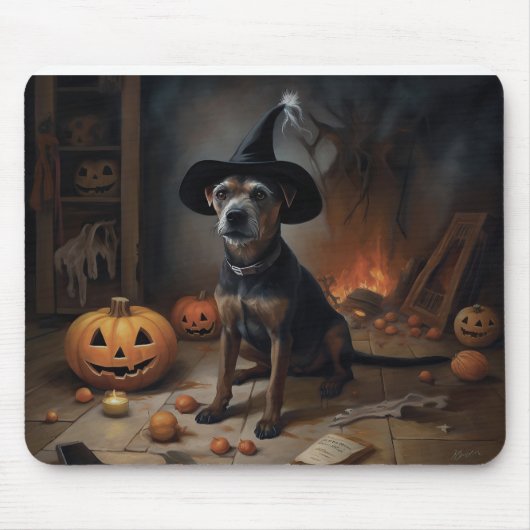 Chesapeake Bay Terrier pompoenen Halloween eng Muismat (Voorkant)
