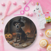 Chesapeake Bay Terrier pompoenen Halloween eng Papieren Bordje (Feest)