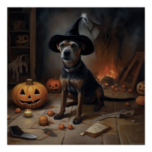 Chesapeake Bay Terrier pompoenen Halloween eng Perfect Poster