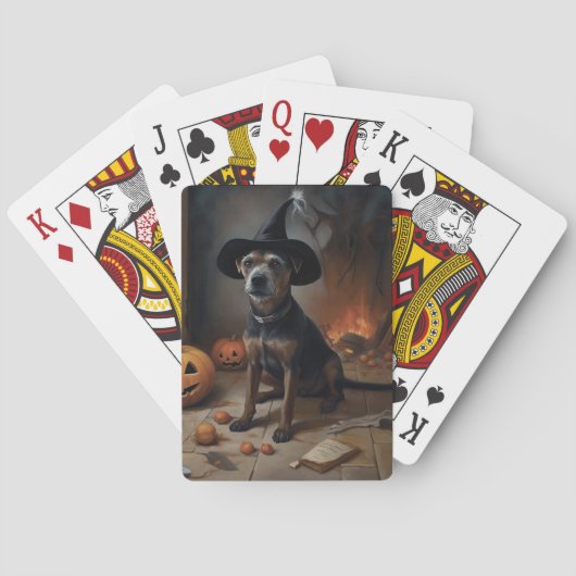 Chesapeake Bay Terrier pompoenen Halloween eng Pokerkaarten (Achterkant)