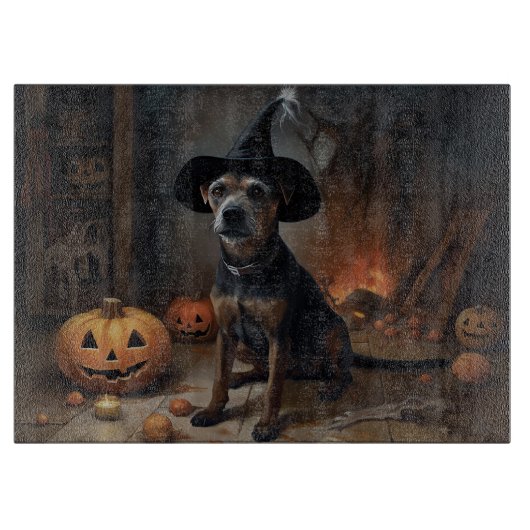 Chesapeake Bay Terrier pompoenen Halloween eng Snijplank (Voorkant)