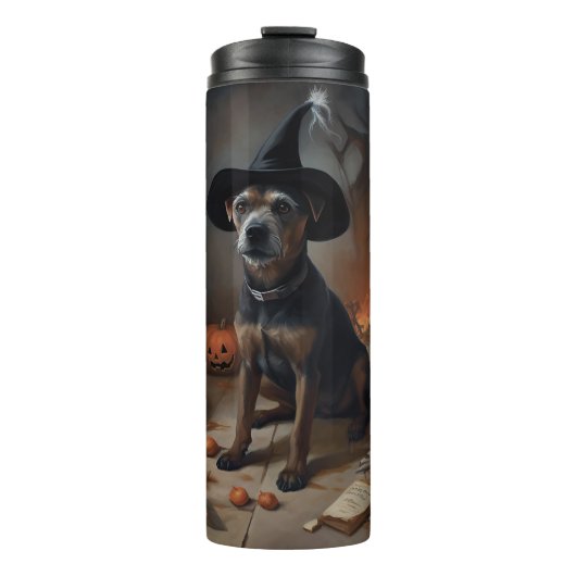 Chesapeake Bay Terrier pompoenen Halloween eng Thermosbeker (Voorkant)