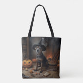 Chesapeake Bay Terrier pompoenen Halloween eng Tote Bag (Achterkant)