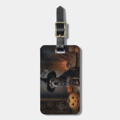 Chesapeake Bay Terrier Pompoenen Halloween Griezel Bagagelabel (Voorkant verticaal)