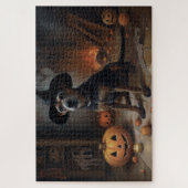 Chesapeake Bay Terrier Pompoenen Halloween Griezel Legpuzzel (Verticaal)