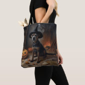 Chesapeake Bay Terrier Pompoenen Halloween Griezel Tote Bag (Dichtbij)