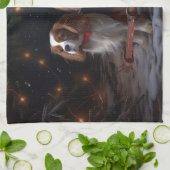 Chesapeake Bay Terrier Sneeuw slee Christmas Theedoek (Gevouwen)