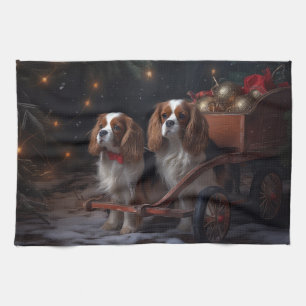 Chesapeake Bay Terrier Sneeuw slee Christmas Theedoek