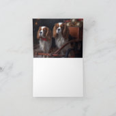 Chesapeake Bay Terrier Snowy Sleigh Kerst Kaart (Binnen)