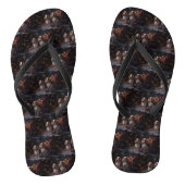 Chesapeake Bay Terrier Snowy Sleigh Kerst Teenslippers (Voetbed)