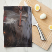 Chesapeake Bay Terrier Snowy Sleigh Kerst Theedoek (Quarter Fold)