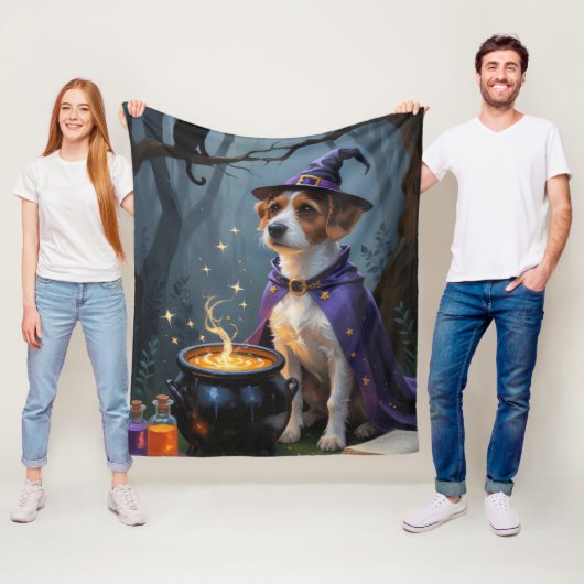 Chesapeake Bay Terrier Whimsical Halloween Fleece Deken (In situ)