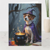 Chesapeake Bay Terrier Whimsical Halloween Kaart (Voorkant)