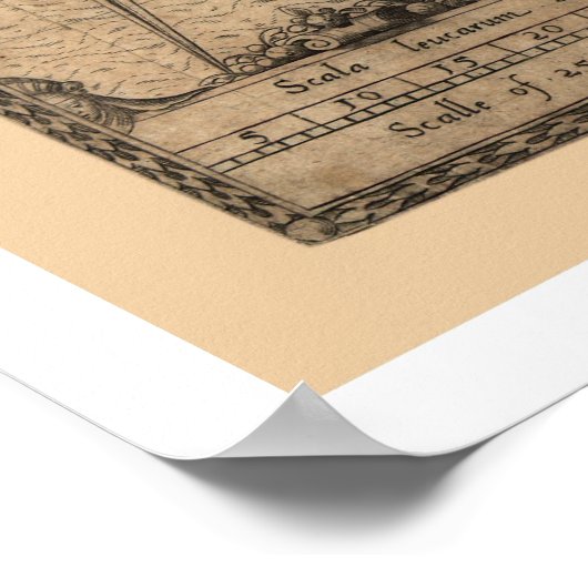 Chesapeake Bay Virginia Map 1590 Poster (Hoek)