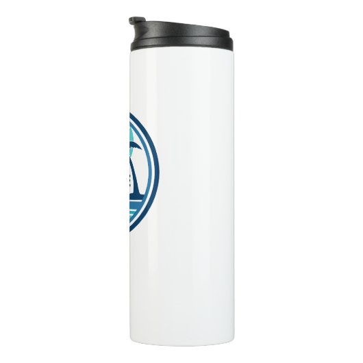 Chesapeake Beach Maryland Palmboom Vogels Thermosbeker (Geroteerd rechts)