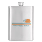 Chesapeake Beach Maryland Sun Palm Trees Flacon (Voorkant)