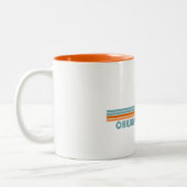 Chesapeake Beach Maryland Sun Palm Trees Tweekleurige Koffiemok (Links)