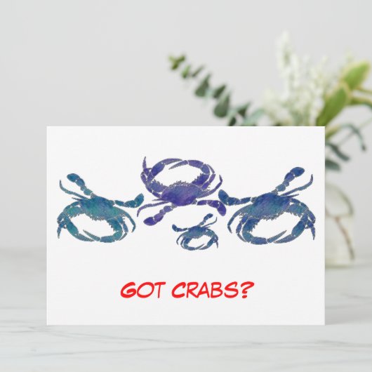 Chesapeake Blue Crabs Kaart (Staand voorkant)