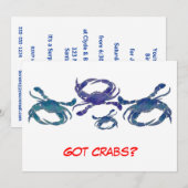 Chesapeake Blue Crabs Kaart (Voorkant / Achterkant)