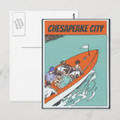 Chesapeake City, Boat Ride,  Stijlvol Briefkaart (Voorkant / Achterkant)