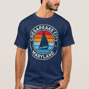 Chesapeake City Maryland Md  kleinboot Retro T-shirt
