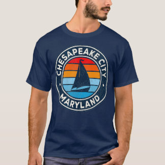 Chesapeake City Maryland Md  kleinboot Retro T-shirt