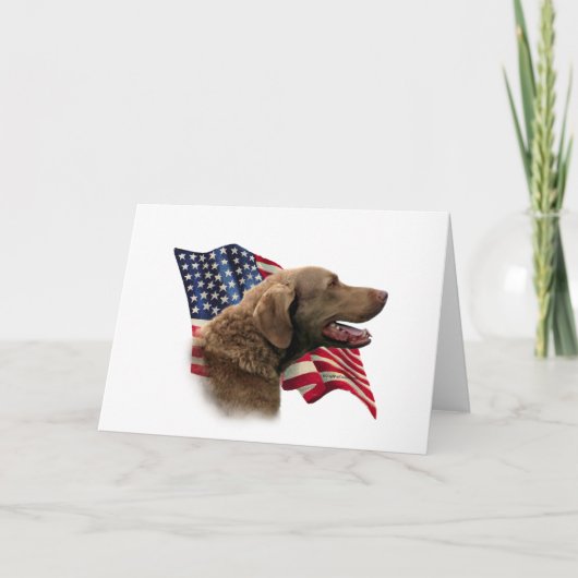 Chesapeake de Vlag van de Retriever van de Baai Kaart (Voorkant)