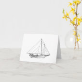 Chesapeake de Zeilboot van de Bonieten van de Baai Kaart (Gele Bloem)