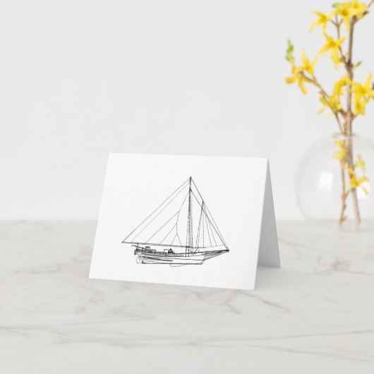 Chesapeake de Zeilboot van de Bonieten van de Baai Kaart (Gele Bloem)