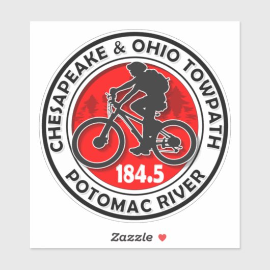 Chesapeake en Ohio Canal Towpath Maryland 184,5 M Sticker (Vel)