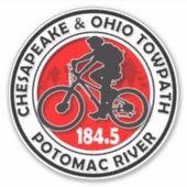 Chesapeake en Ohio Canal Towpath Maryland 184,5 M Sticker (Voorkant)