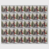 Chesapeake Hond in Sneeuw Kerstmis Cadeaupapier (Vlak)