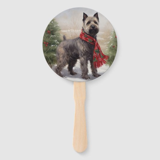 Chesapeake Hond in Sneeuw Kerstmis Handwaaier (Voorkant)